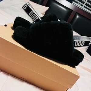 Women’s black Ugg Slide Slippers Size 9